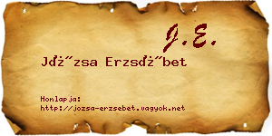 Józsa Erzsébet névjegykártya