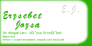 erzsebet jozsa business card