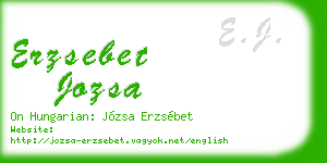 erzsebet jozsa business card